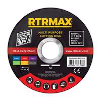 RTRMAX RDT11510 115mm Multi-Purpose Cutting Disc for Angle Grinder - Ultra Thin Silicon Carbide Metal Cutting Blade_base