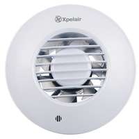 Xpelair XPDX100HPTR Simply Silent DX100 4"/100mm Round Bathroom Fan With Humidistat, Pullcord And Timer And Wall Kit, 93009AW_base