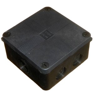 IP66 Black Weatherproof Outdoor External Junction Box Complete With Connector